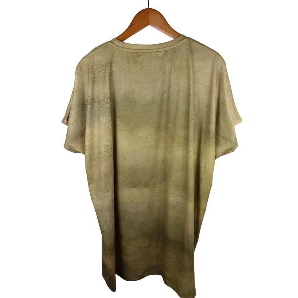 Ouku Mens 2XL American Flag Graphic Tee Home of the Free Brave T-Shirt Green